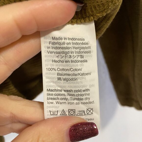 Madewell Texture & Thread Long Sleeve Tie-Front Top Size M - Picture 4 of 8